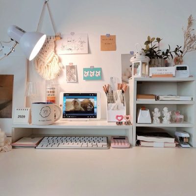 decor bàn học đơn giản