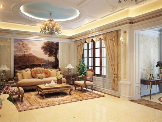 tranh-trang-tri-phong-khach-tan-co-dien