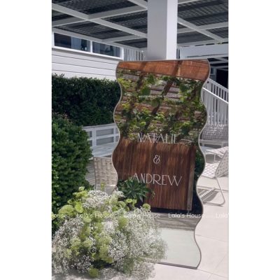 gương decor đám cưới