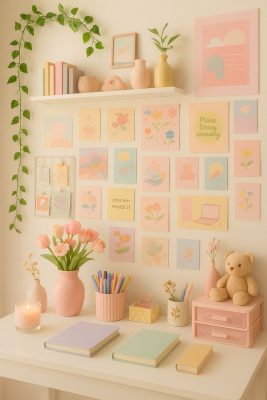 mẫu decor bàn học