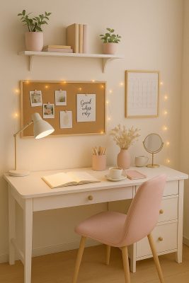mẫu decor bàn học