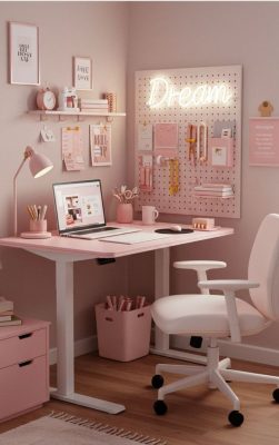 mẫu decor bàn học