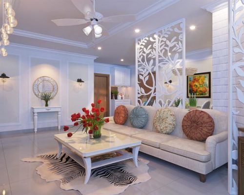 Bình hoa khi đặt ở phòng khách